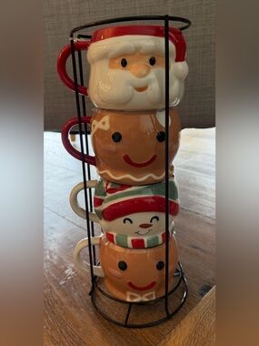 Holiday Stacking Mugs with Stand Brand New in Packaging